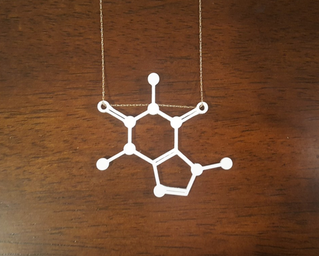 Caffeine Molecule Pendant