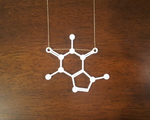 Modelo 3d de Molécula de la cafeína colgante para impresoras 3d