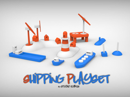  Shipping playset 3d print model  3d model for 3d printers