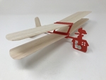 Modelo 3d de Barón rojo ii: la mano se lanzó biplano planeador para impresoras 3d