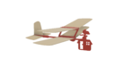 Modelo 3d de Barón rojo ii: la mano se lanzó biplano planeador para impresoras 3d