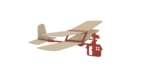  Red baron ii: hand launched biplane glider  3d model for 3d printers