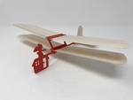  Red baron ii: hand launched biplane glider  3d model for 3d printers