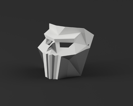 Modelo 3d de Low-poly fantasma de doble extrusión de máscaras de halloween para impresoras 3d