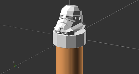 Low-Poly Stormtrooper Cork Pal