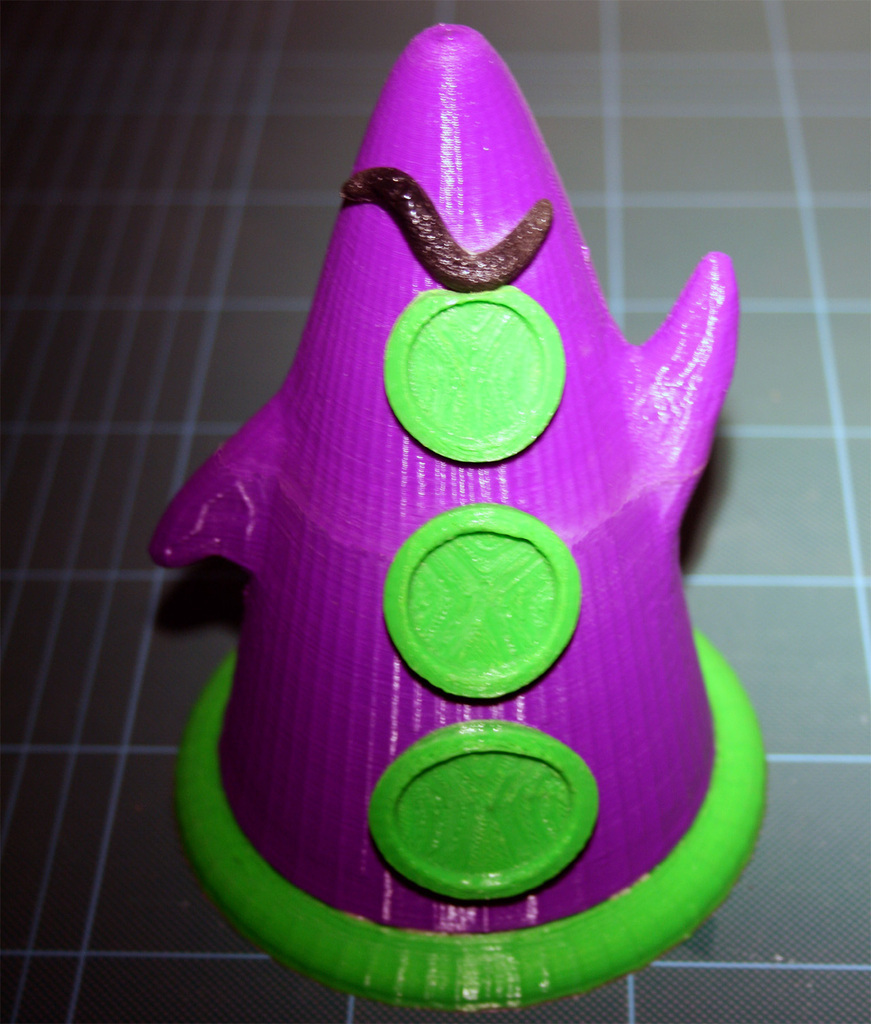 Purple tentacle 'shaker' - bigger and hollow 3d model for 3d