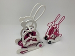 Modelo 3d de Windup bunny 2 con un pla primavera motor flotante y piñón de la unidad. para impresoras 3d