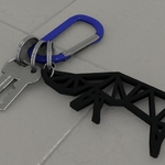  Fox keychain design / key ringfox keychain design  3d model for 3d printers