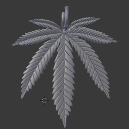 Marijuana leaf pendant