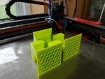  3 piece slideways puzzle (with honeycomb inserts)   3d model for 3d printers