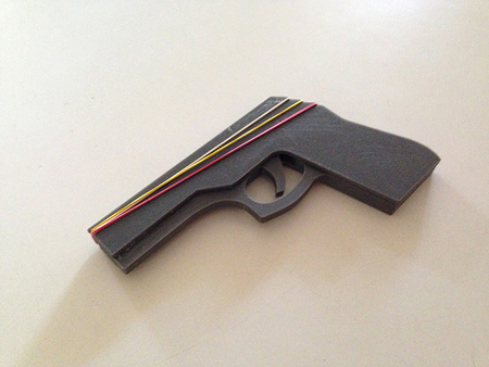 Rubber Band Gun for 3D Print