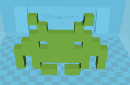  Standing space invader  3d model for 3d printers