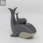  Blue whale mama & baby   3d model for 3d printers