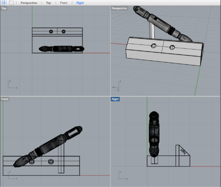  Sonic screwdriver business card holder with removable name plate  3d model for 3d printers