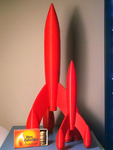 Modelo 3d de Cohete de tintín para impresoras 3d
