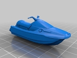 Modelo 3d de Yamaha waverunner iii 650 + remolque para impresoras 3d