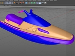 Modelo 3d de Yamaha waverunner iii 650 + remolque para impresoras 3d