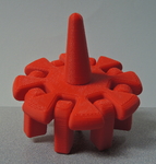  Spinning top with articulated arms  3d model for 3d printers