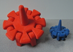  Spinning top with articulated arms  3d model for 3d printers