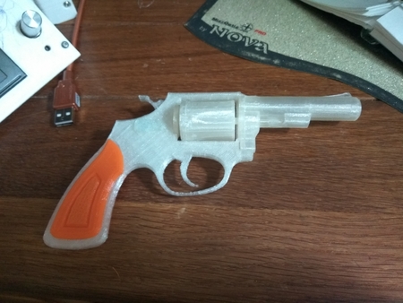  Gun pistol for little lev (no moving parts)  3d model for 3d printers