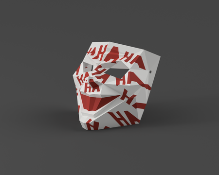 Low-Poly Joker - Doble Extrusión De Máscaras De Halloween