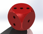  Hollow jumbo dice  3d model for 3d printers