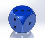  Hollow jumbo dice  3d model for 3d printers