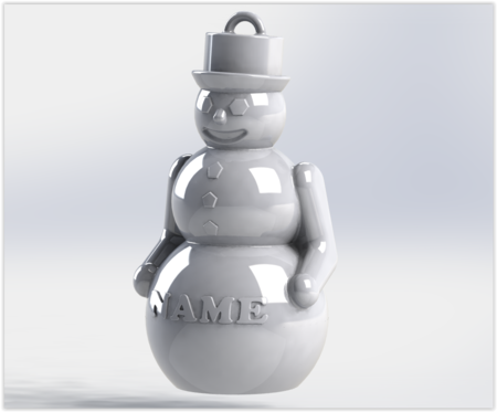  Snowman ornament and figurine  3d model for 3d printers