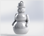  Snowman ornament and figurine  3d model for 3d printers