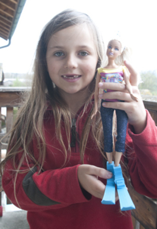 Esquí para mi hija de muñecas