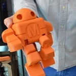  Maker faire robot action figure (single file)  3d model for 3d printers