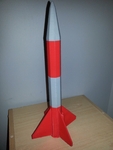 Modelo 3d de Simple modelo de cohete para impresoras 3d