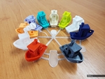 Modelo 3d de Tom 3dbenchy timón de pie v2 (12 barcos) para impresoras 3d