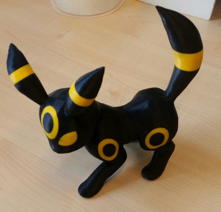 Modelo 3d de Hi-poly de doble color umbreon  para impresoras 3d