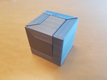  3 piece puzzle cube box  3d model for 3d printers