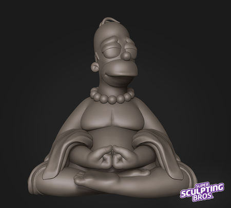 Modelo 3d de Homero buda para impresoras 3d