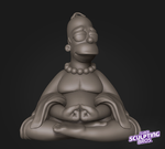  Homer buddha  3d model for 3d printers