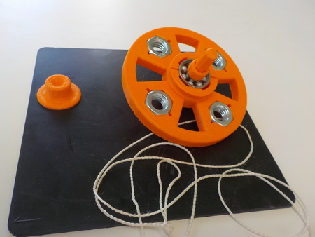  Hand spinning top with twine launcher  3d model for 3d printers