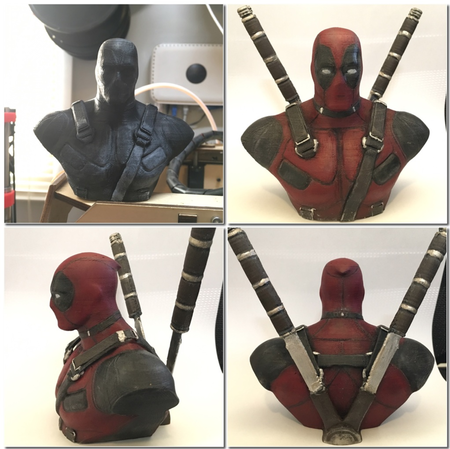 Deadpool Busto HD (Con Soportes)