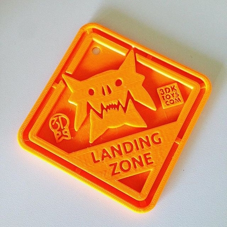  #quinsaga: monster landing zone plaque - via 3dktoys.com  3d model for 3d printers