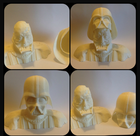 Modelo 3d de Darth vader revelan busto para impresoras 3d