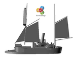 Modelo 3d de P barco cañonero para impresoras 3d