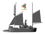  Q boat gunboat  3d model for 3d printers