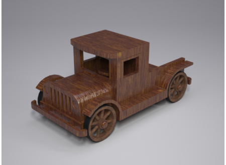  Truck toy vintage  3d model for 3d printers