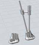 Modelo 3d de Dji phatom - nueva piernas - soporte para los tubos de carbono para impresoras 3d