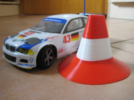  Traffic cone for rc car office races  3d model for 3d printers