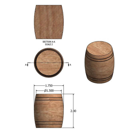 Modelo 3d de Barril de puzzle para impresoras 3d