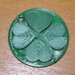  Four leaf clover - keychain  3d model for 3d printers