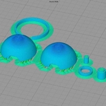  Pokeball keychain multicolor  3d model for 3d printers