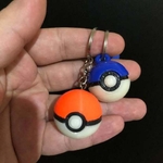  Pokeball keychain multicolor  3d model for 3d printers